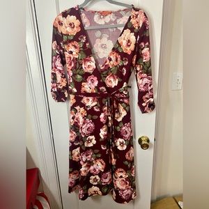Floral ModCloth Wrap Dress- New!!